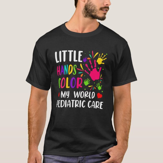 T-shirt Nurse Hospital - Petite Mains Couleur Mon Monde Pé (Devant)