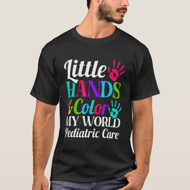 T-shirt Nurse Hospital - Petite Mains Couleur Mon Monde Pé (Devant)