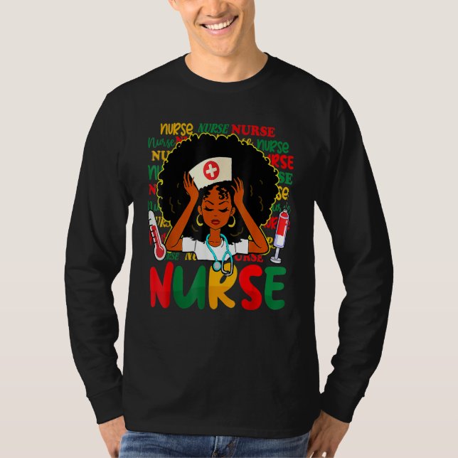 T-shirt Nurse - Nursing Black History Month RN Black Nurse (Devant)