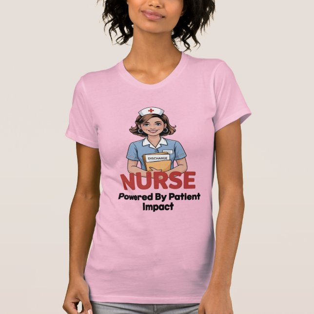 T-shirt Nurse Powered by Patient Impact (Devant)