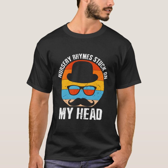 T-shirt Nursery Rhymes Coincé Sur Ma Tête Papa Toddler Pap (Devant)