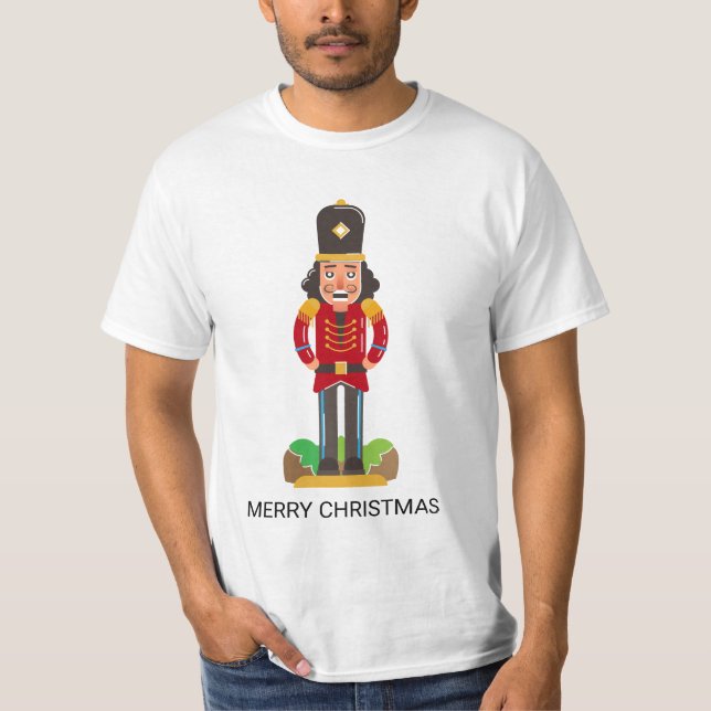 T-shirt Nutcracker Jouet Soldat Noël Nom personnalisé (Devant)