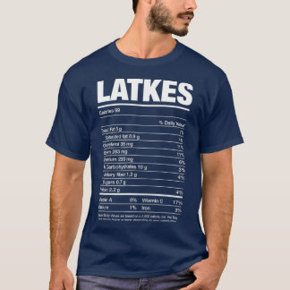 T-shirt Nutrition Facts Latts Jaunes Gîtes de nourriture