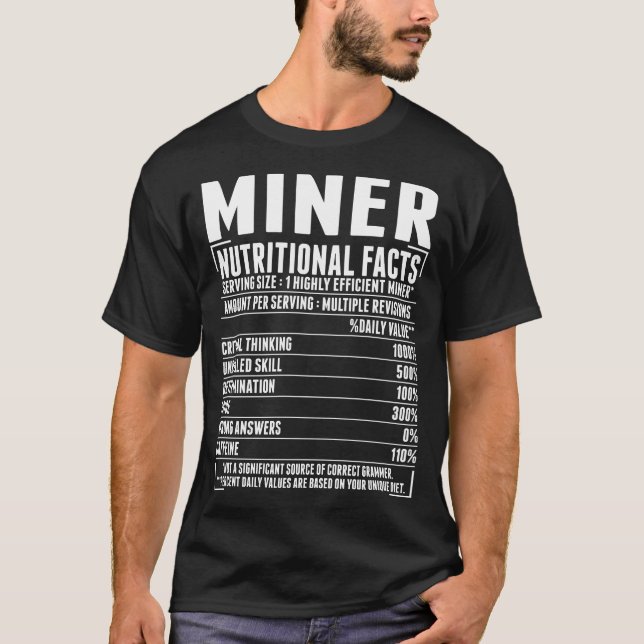 T-shirt nutritionnel de faits de mineur (Devant)