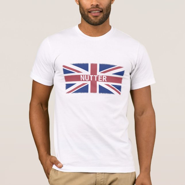 T-shirt Nutter — Humour et drapeau de l'argot britannique (Devant)