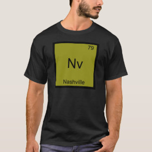 T-shirt Nv - Chemise symbole d'élément de chimie de la vil