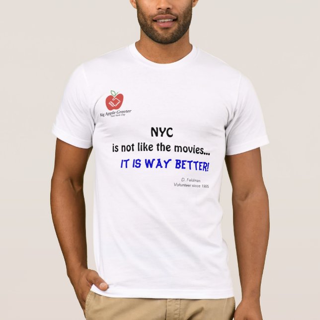 T-shirt NYC n'est pas comme les chemises de films (Devant)