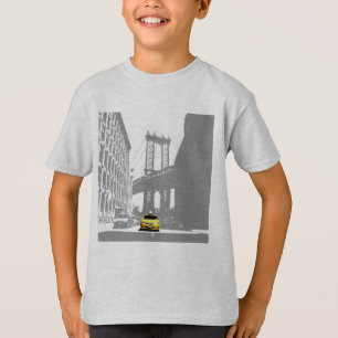 T-shirt Nyc New York City Brooklyn Bridge Yellow Taxi Kids
