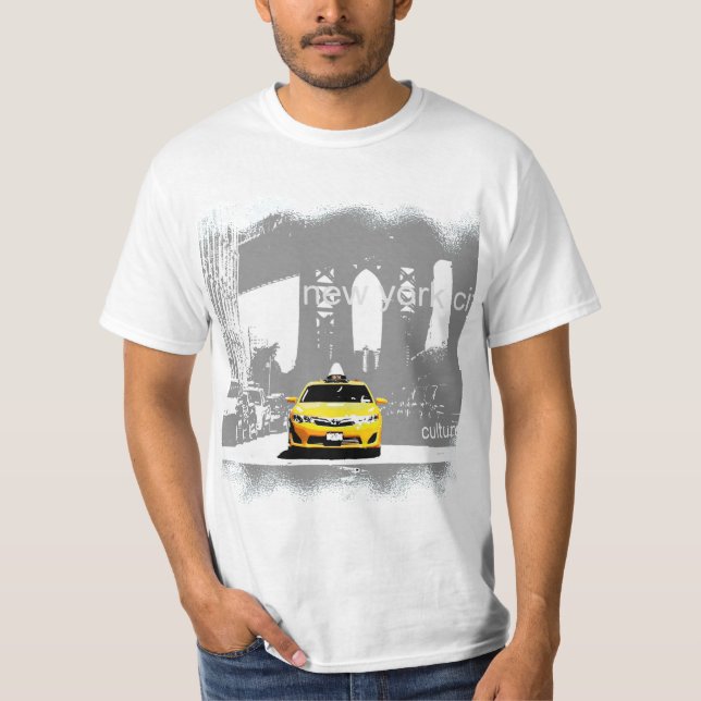 T-shirt Nyc New York City Mens Valeur moderne Best White (Devant)