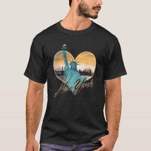 T-shirt NYC New York City Skyline Souvenir Statue de Liber