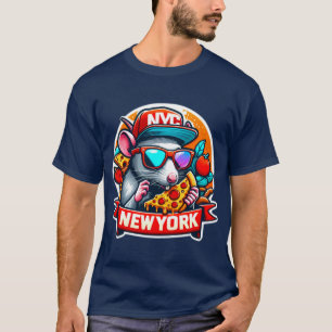 T-SHIRT NYC RAT MANGER NEW YORK PIZZA 2