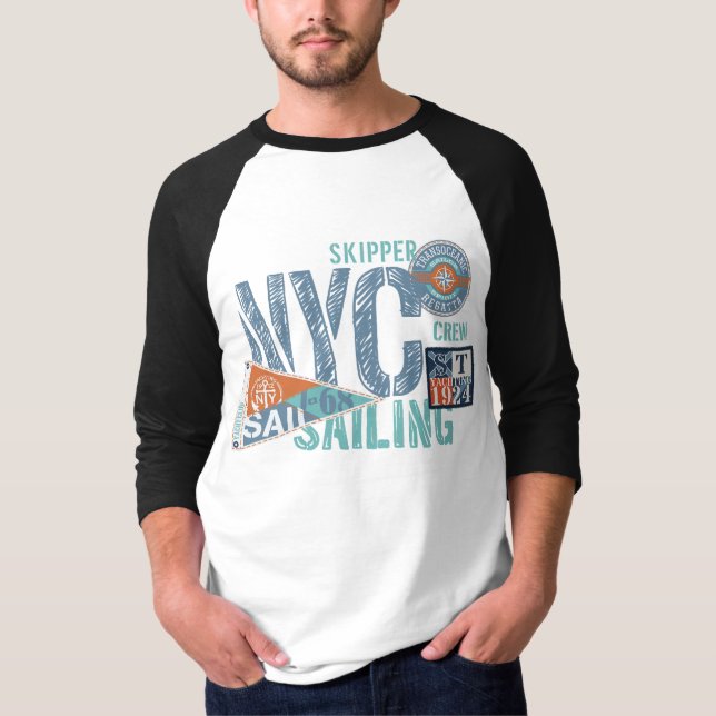T-shirt NYC Sailing Club - Regatta Style (Devant)