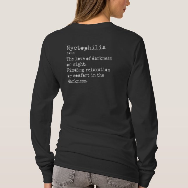 T-shirt Nyctophilia : long mannequin (Dos)