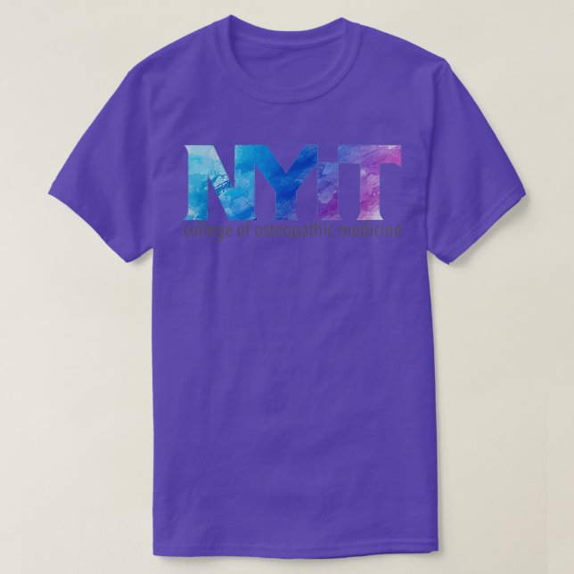 T-shirt NYITCOM BluePurple Aquarelle sans stéthoscope (Design devant)