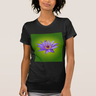 T-shirt Nymphéa Fleur Étang Aquatique Fleur d'Eau Violette