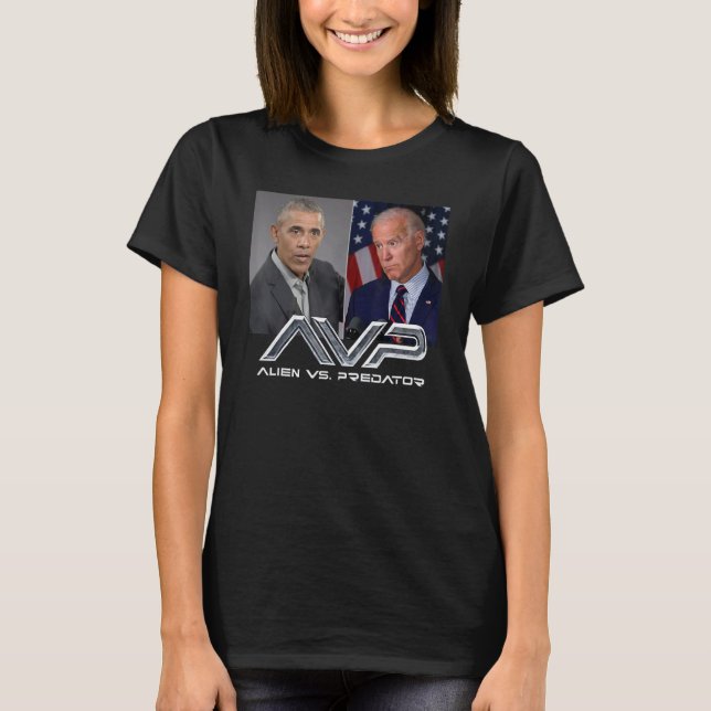 T-shirt O Bama B Iden Avp Alien Vs P Redator (Devant)