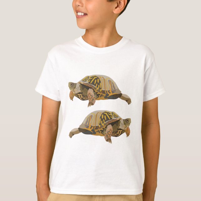 T-shirt O est pour Ornate Box Turtle (Devant)
