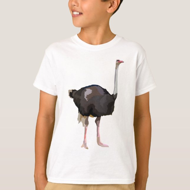 T-shirt O est pour Ostrich (Devant)