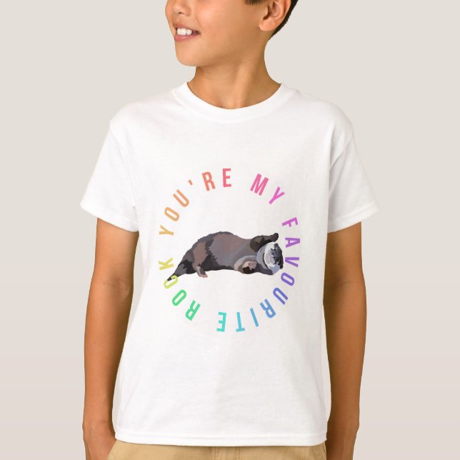 T-shirt O est pour Otter (Devant)