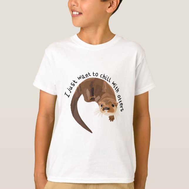 T-shirt O est pour Otter (Devant)