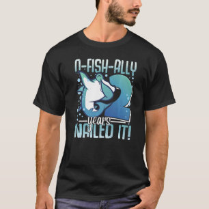 T-shirt O-Fish-Ally 2 Ans Requin 2ème Anniversaire Garçon