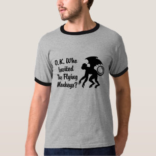 T-shirt o. k. qui a invité les singes volants