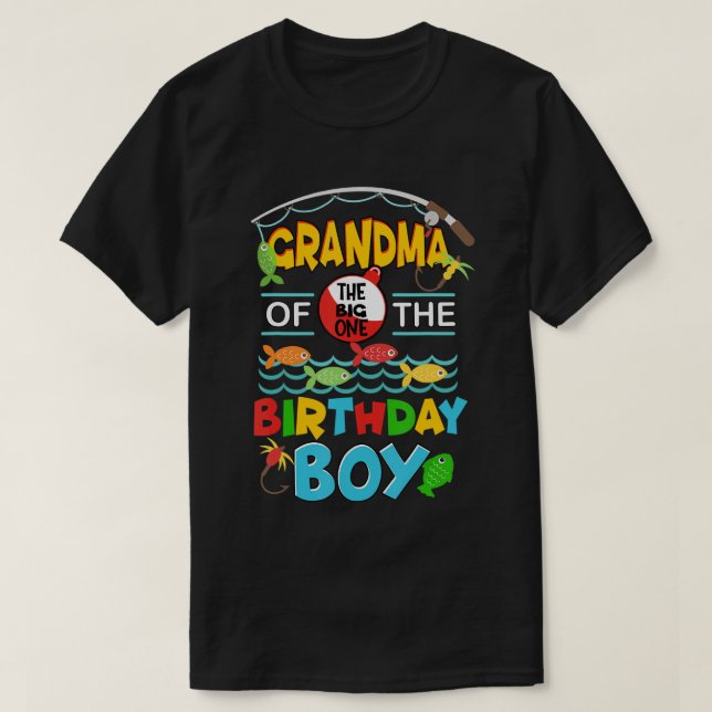T-shirt O Poisson Ally Un Anniversaire En Tenue Grand-Mère (Design devant)