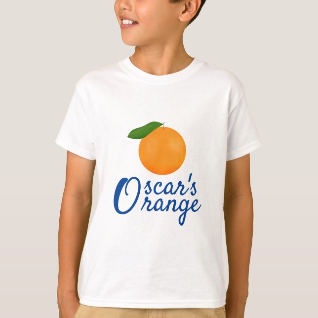 T-shirt O pour orange et O initial (Devant)