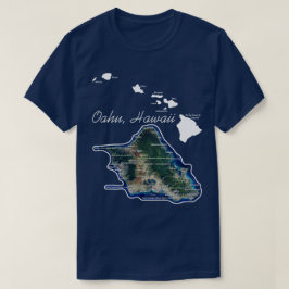 T-shirt Oahu Hawaii Avec Les Îles Hawaïennes