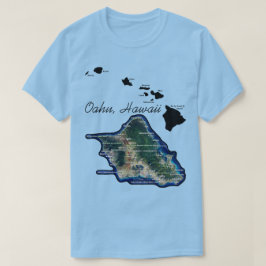 T-shirt Oahu Hawaii Avec Les Îles Hawaïennes