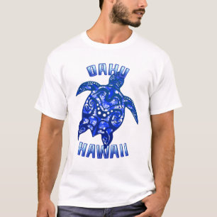 T-shirt Oahu Hawaii Vacances Tortue Tribale