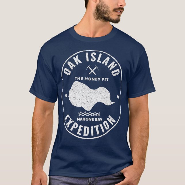 T-shirt Oak Island Expédition Treasure Hunter Retro (Devant)