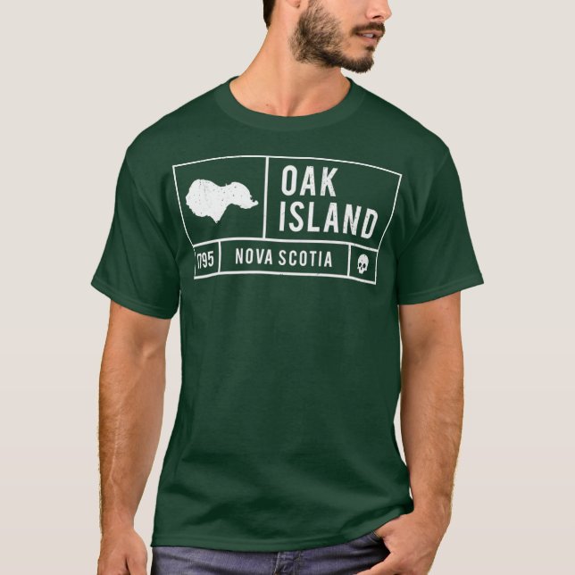 T-shirt Oak Island Island et cadeau au trésor (Devant)