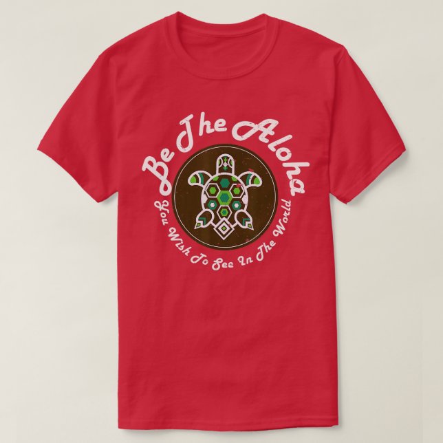 T-shirt Oaloha de tortue hawaïenne (Design devant)