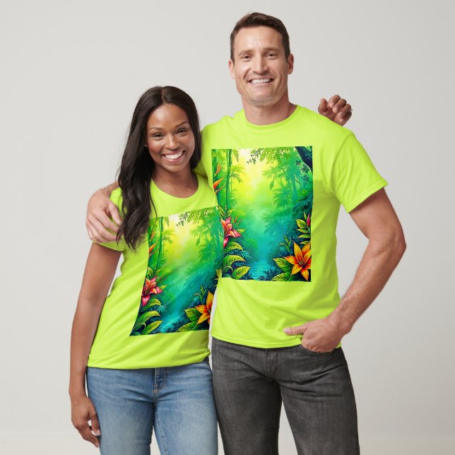 T-shirt Oasis de la jungle tropicale luxuriante (Unisexe)
