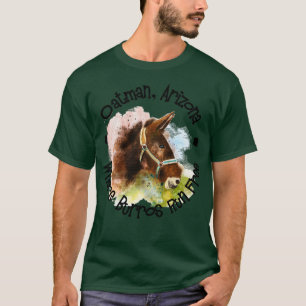 T-shirt Oatman Arizona où Burros Courent Gratuitement