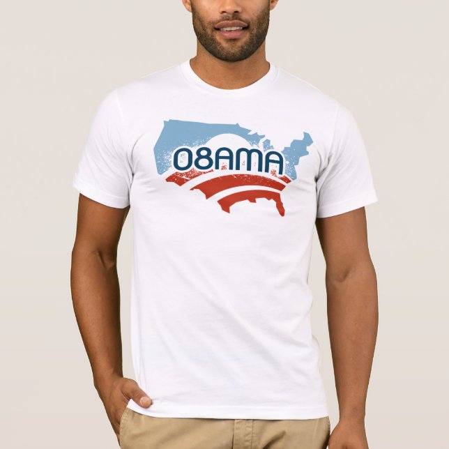 T-shirt Obama : 08AMA (Devant)