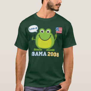T-shirt Obama 2008 Amour-il grenouille