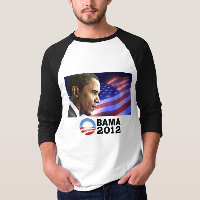 T-shirt Obama 2012 (patriote) (Devant)