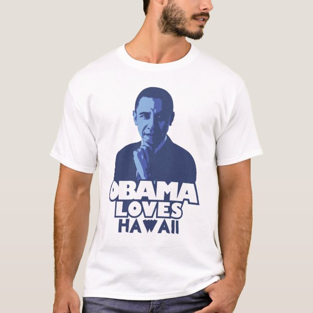 T-shirt OBAMA AIME Hawaï (Devant)