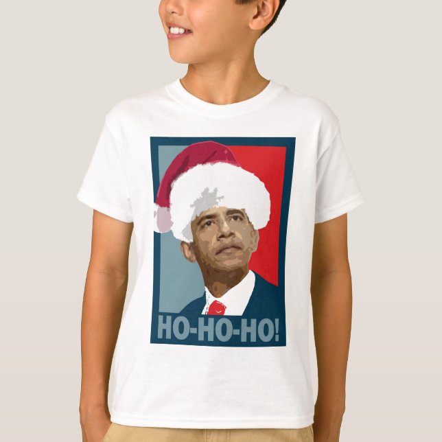 T-shirt Obama Christmas Ho Ho Ho (Devant)