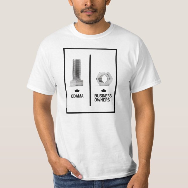 T-shirt Obama contre des entrepreneurs (Devant)