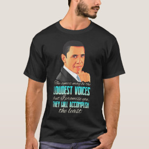 T-shirt Obama Noir Histoire Mois Présidents Jour Hommes Fe