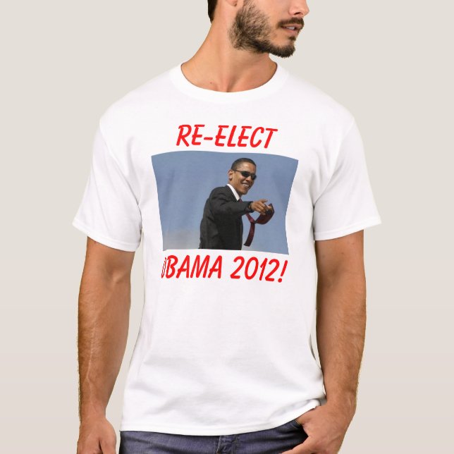 T-shirt obama, RÉÉLISENT, OBAMA 2012 ! (Devant)
