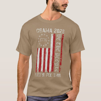 T-shirt Obama Vintage Flag Retro Patriotic 2028 Political 