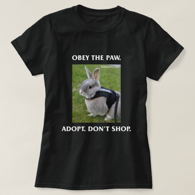 T-shirt Obéissez la pièce en t des femmes de patte (Design devant)