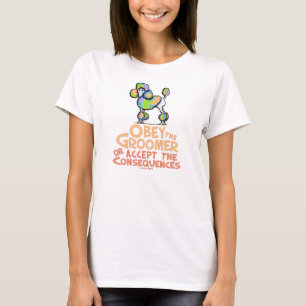 T-shirt Obéissez le caniche d'arc-en-ciel de Groomer