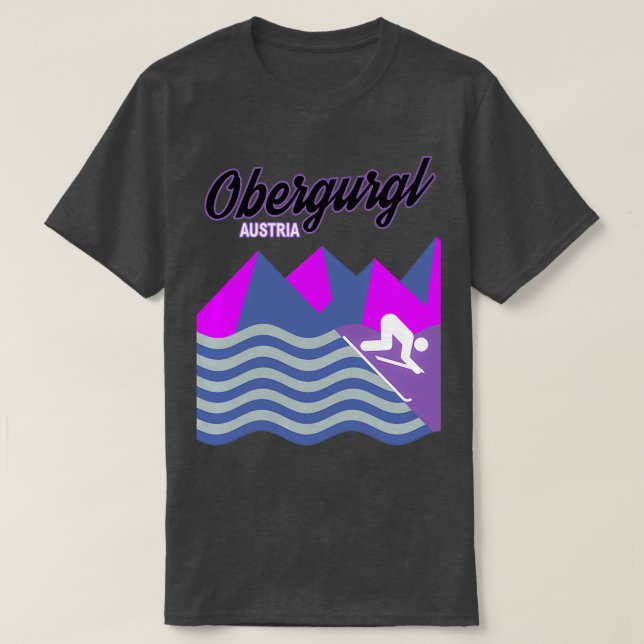 T-shirt Obergurgl Autriche Station de ski Snowboard Snowbo (Design devant)