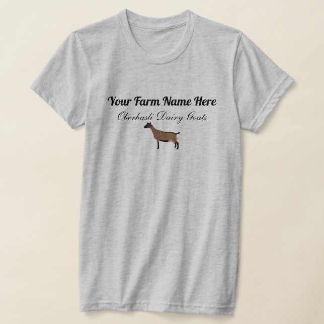 T-shirt Oberhasli, chèvre laitière personnalisée (Poser)