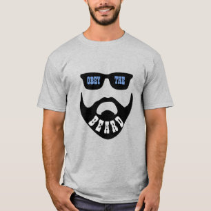 T-shirt Obey the Beard (Oeil Bleu de Barbe Noire)